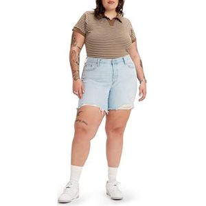 Levi's Plus Size 501® 90s Shorts Denim Shorts dames, Plus 90s 501 Short Z5407 Light Indigo Destructed, 22W