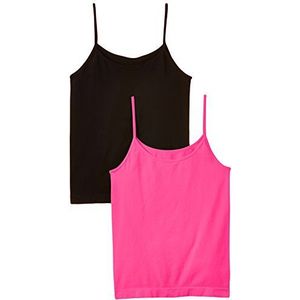 Luigi di Focenza Dames Top 1713, 2-pack, roze (fuchsia-zwart 577/001), 42