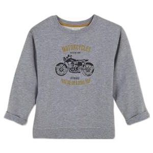 Gocco Motorfiets sweatshirt, lichtgrijs, gemêleerd, standaard voor kinderen, Grijs licht mengsel, 7-8 jaar