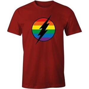 DC Comics MEFLAHOTS010 T-shirt, rood, XL, heren