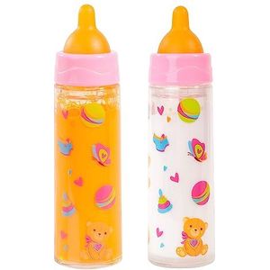 Bayer Design 79201AE Magische fles, melkflesjes, drinkfles, poppenaccessoires, wit en oranje