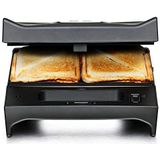 ROMMELSBACHER SWG 700 3-in-1 Multi Toast & Grill Max (sandwich-maker, Belgisch wafelijzer, contactgrill, 3 verwisselbare gegoten aluminium platen, 2-laags anti-aanbaklaag) zwart/roestvrij staal
