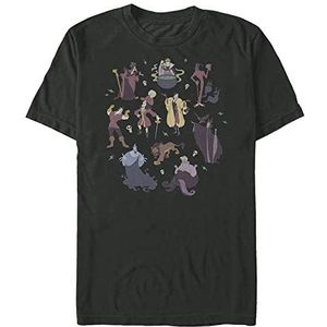 Disney Heren Doodle Bad Dudes T-shirt, zwart, XX-Large