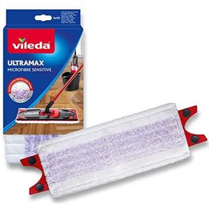 Vileda Vervanging Ultramax Sensitive, 1 per verpakking, voor delicate vloeren, zachte reiniging van parketvloeren