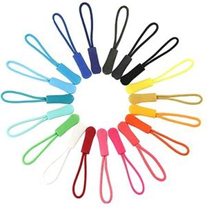 Zipper zipper zipper pendant zipper loop nylon cord zipper replacement tag for clothes backpacks travel bag handbag zipper zipper tag tents 50pcs ASIN