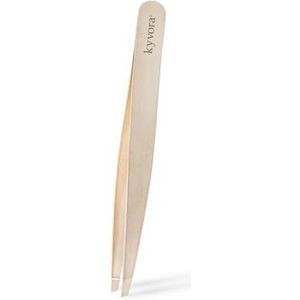 KYVORA pincet met afgeschuinde uiteinde, roségoud, Duitse kwaliteit, professionele accessoires, perfect voor het ontharen van wenkbrauwen.