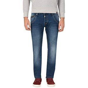 Timezone Regular Haroldtz Rough Straight Jeans voor heren, blauw (Crossedge Blue Wash 3356), 38W x 34L