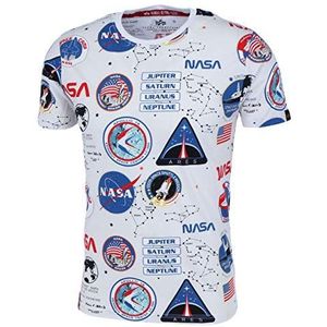 Alpha Industries NASA AOP T-shirt Heren T-Shirt White