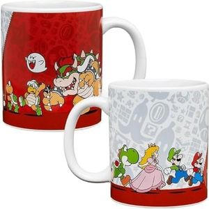 Paladone Super Mario Characters koffiemok - gelicentieerde Nintendo-merchandise - cadeau voor gamers, nerds, Nintendo Mario-fans, mannen en liefhebbers van retro games - 10 oz