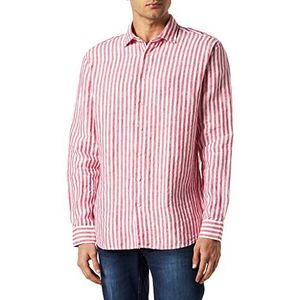 Seidensticker Men's Shaped Fit Shirt met lange mouwen, rood, 39, rood, 39