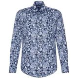 Seidensticker Zakelijk overhemd voor heren, slim fit, strijkvrij, Kent-kraag, lange mouwen, 100% katoen, blauw, 37