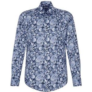Seidensticker Zakelijk overhemd voor heren, slim fit, strijkvrij, Kent-kraag, lange mouwen, 100% katoen, blauw, 37