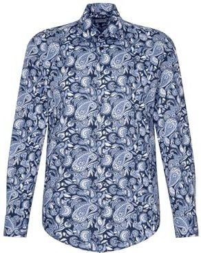 Seidensticker Zakelijk overhemd voor heren, slim fit, strijkvrij, Kent-kraag, lange mouwen, 100% katoen, blauw, 37