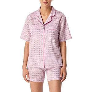 Schiesser Damespyjama, korte pyjama, roze, maat 42
