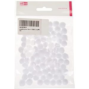 Efco Pompons 10 mm 100 stuks wit, polyamide, 17 x 15 x 2 cm