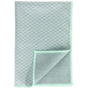 WENKO Theedoeken Miko, set van 2 microvezeldoeken voor streeploos afdrogen en poetsen, absorberend en sneldrogend, materiaal van 80% polyester en 20% polyamide, 40 × 60 cm, grijs/groen