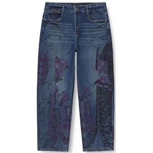Desigual - Boyfriend Samurai - Lange Jeans - Versleten Effect - Boyfriend-fit