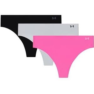 Women's Under Armour Underwear Pure Stretch No Show Thong Pant, 3 Pack Solid