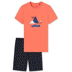 Schiesser Jungen kurzer Schlafanzug - Organic Cotton,papaya ,140