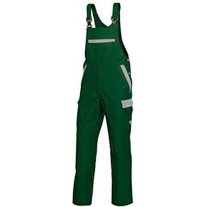 BP 1844-720-74-34s versterkte katoen rekbare bretels en tassen tuinbroek voor mannen, 65% katoen/35% polyester, middengroen/lichtgrijs, 34S maat