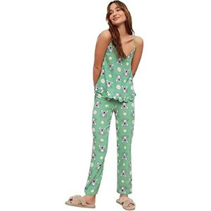 TRENDYOL Pajama Set - ecru - strips, Zeer kleurrijk, 36