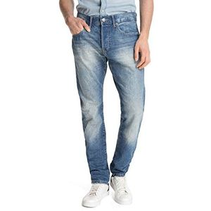 ESPRIT Tapered jeans voor heren, 5 zakken, taps toelopende pasvorm, blauw (eMedium Blue 955)., 33W / 30L