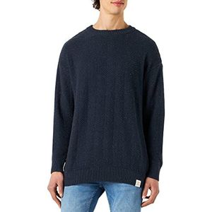 MUSTANG Heren Emil C Heringbone trui, Navy Blazer 5324, L
