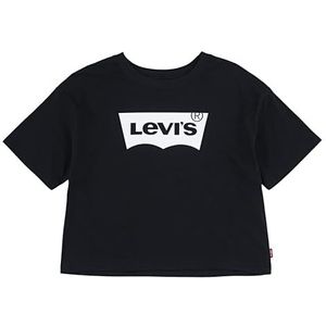 Levi's Kids Meisjes S/S High Rise Batwing Tee, Zwart, 10 Jaar