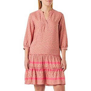 BETTY & CO GREY Dames Sevilla jurk kort 3/4 mouwen, roze/camel, 44, roze/camel, 44