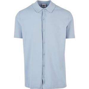 Urban Classics Heren gebreid shirt hemd, zomerblauw, 3XL