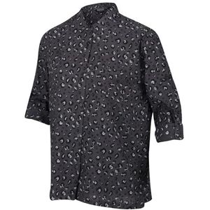 Regatta Dames Meera Coolweave katoen Denim Look stof Turn Up Manchetten met Knoopsluiting Shirts, zwart, 12