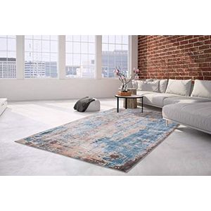 Hedendaagse tapijt vintage look woonkamer tapijten beige taupe blauw 170x240cm