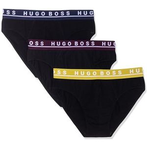 Hugo Boss Classic Regular Fit Stretch Briefs voor heren, 3 stuks, Raven Black/Raven Black/Raven Black, XL