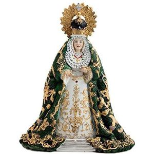 Figuur Maagd de la Macarena hars handbeschilderd, 25 cm