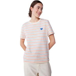PETIT BATEAU - Gestreept T-shirt Le Droit - Wit/Blauw/Rood - Katoen