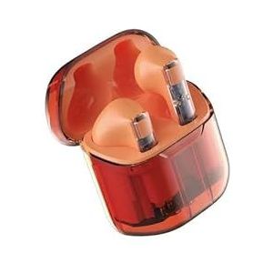 PRENDELUZ Rode draadloze hoofdtelefoon met transparante bluetooth-oplaadhoes