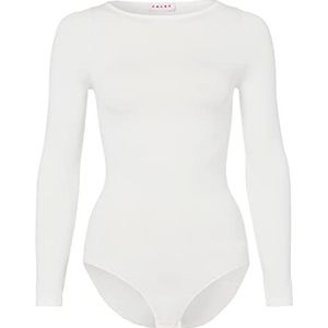 FALKE Dames Shapewear bodysuit Fine Cotton Crew Neck W BO Zachte Stof Lichaam met lange mouwen 1 Stuk, Wit (Ivory 2179), XS 34-36