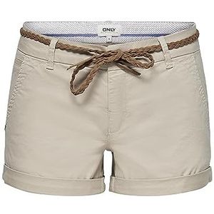ONLY Vrouwen ONLEVELYN REG Chino PNT Shorts, Pure Cashmere, 42, Pure kasjmier, 42