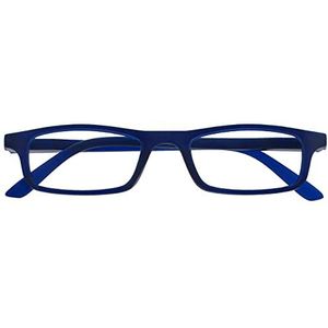 De leesbril bedrijf mat marineblauw licht lezer designer stijl heren dames veerscharnieren R17-3 +3,00