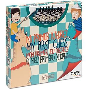 Cayro - Mijn eerste schaken - Kindermodel - + 6 - Bordspellen voor Kinderen en Volwassenen - Vouwbord - Ideaal om te leren spelen - 2 spelers