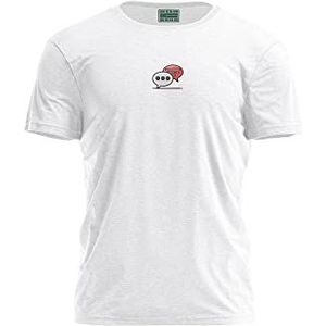 Bona Basics, Digitaal bedrukt, basic T-shirt voor heren,%100 katoen, wit, casual, herentops, maat: L, Wit, L