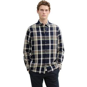 TOM TAILOR heren overhemd, 37257 - Navy Multicol Check, L
