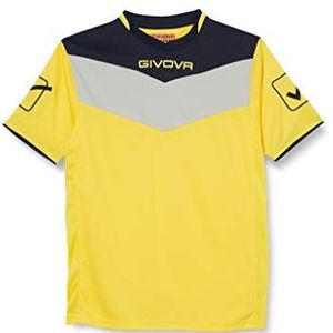 Givova Uniseks set speelveld, shirt en broek voor voetbal., geel/blauw, S/L