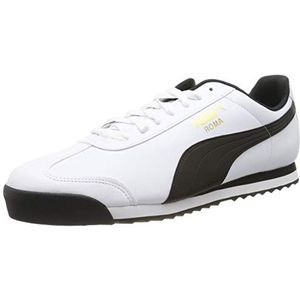 Puma Roma Basic sneakers voor heren, wit (White-Black 04), 40,5 EU, Wit Wit Zwart 04, 40.5 EU