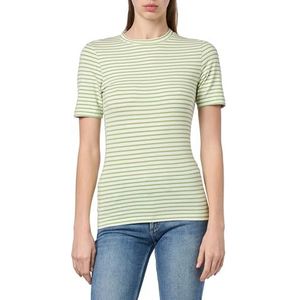 ICHI Ihmira Ss T-shirt voor dames, 202996/Green Tea Stripe, L