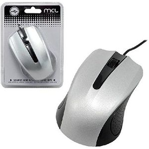 MCL SS-212U - Muis - Zwart - Zilver - USB Optisch 1200 DPI