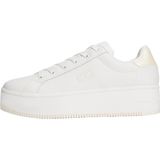 TOMMY JEANS - TJW FLATFORM PEARLIZED SNEAKER - Wit - Plateausneakers