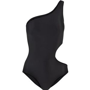 Urban Classics Asymmetric Cut Out Zwempak voor dames, bikini, zwart, L