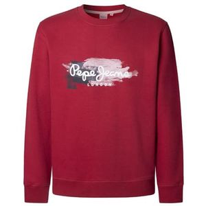 Pepe Jeans TREY CREW Sweatshirt voor heren, rood (RUGBY ROOD), XS, Rood (Rugby Rood), XS