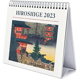 Grupo Erik CS23018 Kalender 2023 Japanese Art Hiroshige - Bureaukalender 12 maanden - Bureaukalender met fsc-certificaat,Desk Calendar